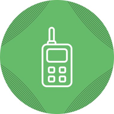 Telsiz Talkie web simgesi, basit vektör illüstrasyonu