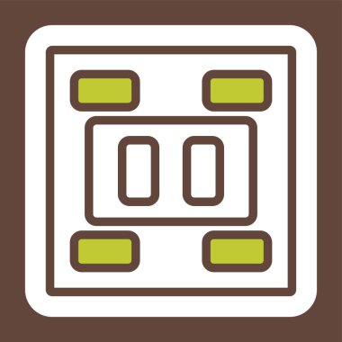 Soket simgesi tasarımı, vektör illüstrasyonu