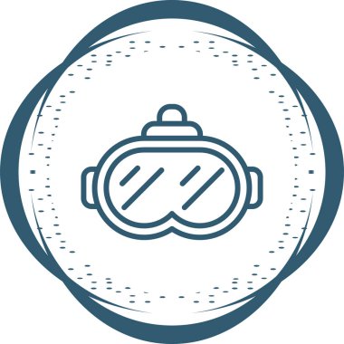 Sanal Gerçeklik kulaklık simgesi, vektör illüstrasyonu basit tasarım