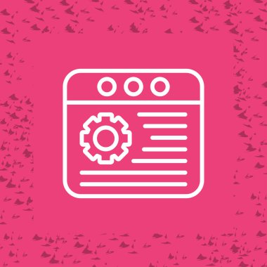 Web tarayıcı simgesi, vektör çizim     