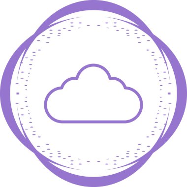 Bulut simgesi, vektör illüstrasyonu 