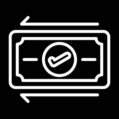 Para-Geri Garanti simgesi, vektör illüstrasyonu 