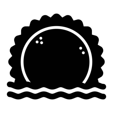 Güneş. Web simgesi basit illüstrasyon