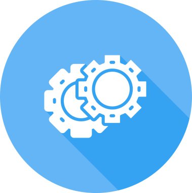 Gears web simgesi, basit vektör illüstrasyonu