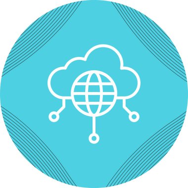 Genel Bulut web simgesi vektör illüstrasyonu 
