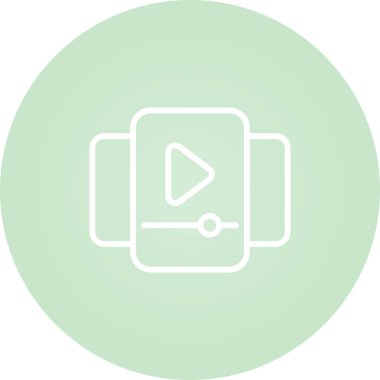 Video Galerisi Simgesi, vektör illüstrasyonu.