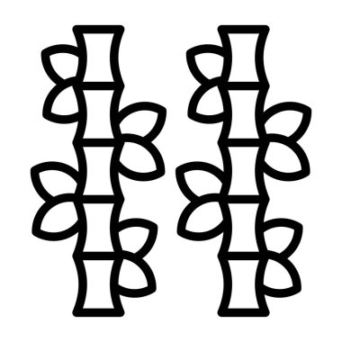 Bambu, ağ basit illüstrasyon