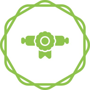 Sertifika simgesi, vektör illüstrasyonu basit tasarım