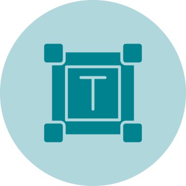 Yazı Tipi Tasarımı simgesi, vektör illüstrasyonu  