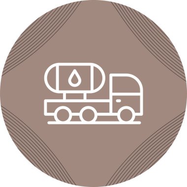 Tanker Kamyonu ikon vektör illüstrasyonu 