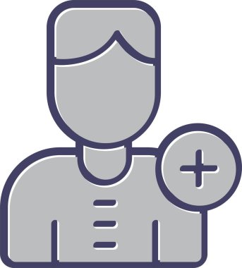 doktor simgesi, vektör illüstrasyonu basit tasarım