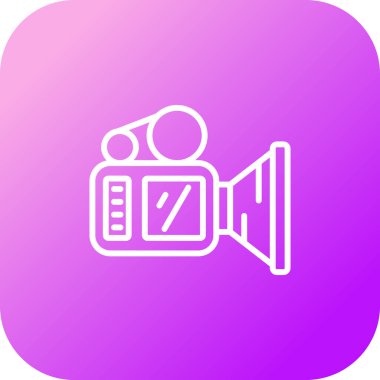 Video kamera simgesi vektör çizim 