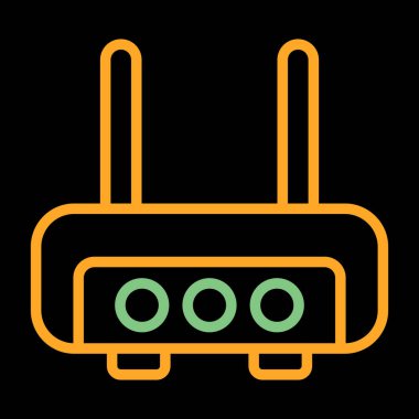 router vektör simgesi, tasarım taslağı 