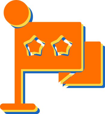 Yıldız simgesiyle Bayrağın vektör illüstrasyonu