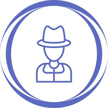 Casusluk simgesinin basit doğrusal çizimi