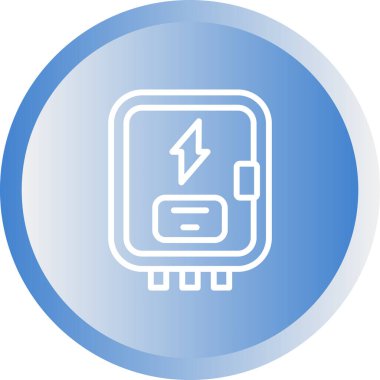 Elektrik Paneli simgesinin vektör illüstrasyonu      