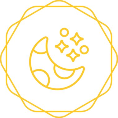 Ay simgesi, vektör illüstrasyonu basit tasarım