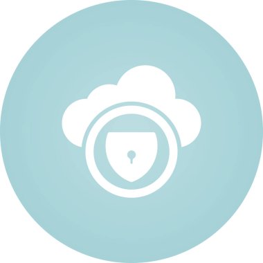 VPN imza simgesi, vektör illüstrasyonu basit tasarım