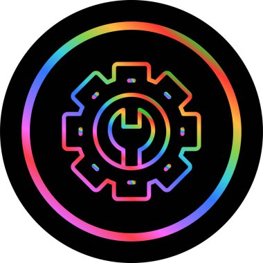 Cogwheel simgesinin vektör illüstrasyonu