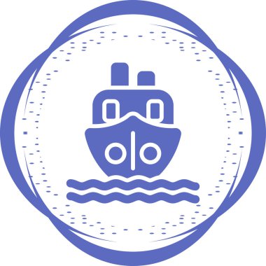Gemi. Web simgesi basit illüstrasyon  