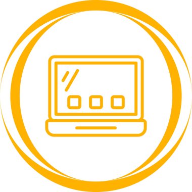 dizüstü bilgisayar simgesi, vektör illüstrasyonu basit tasarım