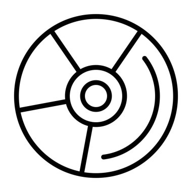 DVD modern simgesinin vektör illüstrasyonu