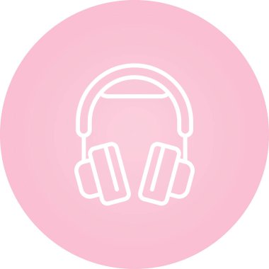 kulaklıklar web simgesi, vektör illüstrasyonu