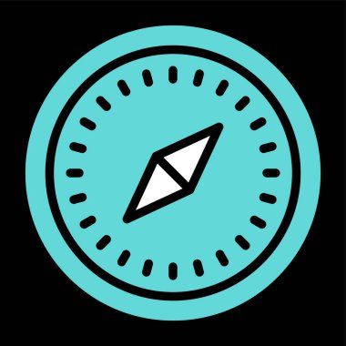 pusula simgesi web basit illüstrasyon