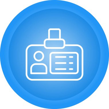 kimlik kartı simgesinin vektör illüstrasyonu