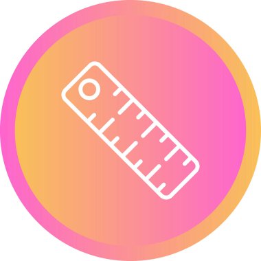 Cetvel web simgesi, vektör çizim