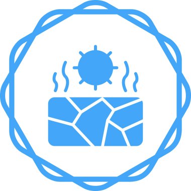 Kuraklık kavramı simgesinin web illüstrasyonu