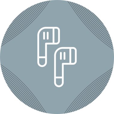 Kulaklıklar. Web simgesi basit illüstrasyon