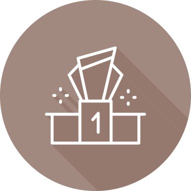 Podyum Web simgesi vektör illüstrasyonu