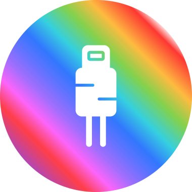 Kablo web simgesi, vektör çizim