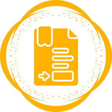 Satır simgesinin vektör illüstrasyonu