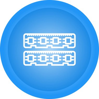Ram Bellek simgesi, vektör illüstrasyonu basit tasarım