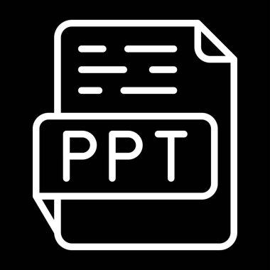 ppt dosya simgesi, vektör illüstrasyonu basit tasarım