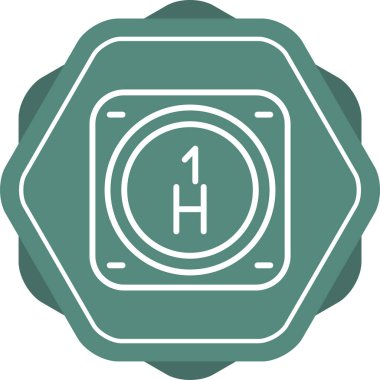 Periyodik tablonun hidrojen kimyasal elementinin web çizimi