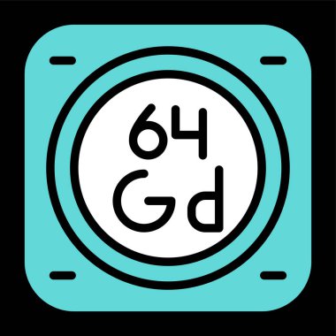 Periyodik tablo ağının kimyasal elementi basit illüstrasyon