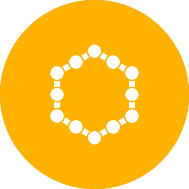 Basit bir altıgen simgesi, web basit illüstrasyonu