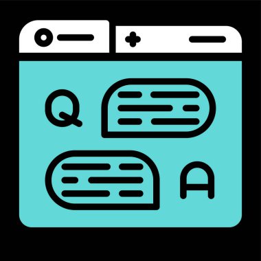 Forum web simgesi, basit illüstrasyon