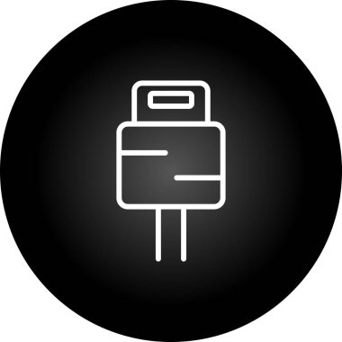 elektrik dolgu simgesi web basit illüstrasyon