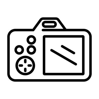 DSR kamera. Web simgesi vektör illüstrasyonu