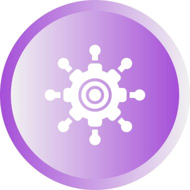 Microservices simgesi, vektör illüstrasyonu basit tasarım