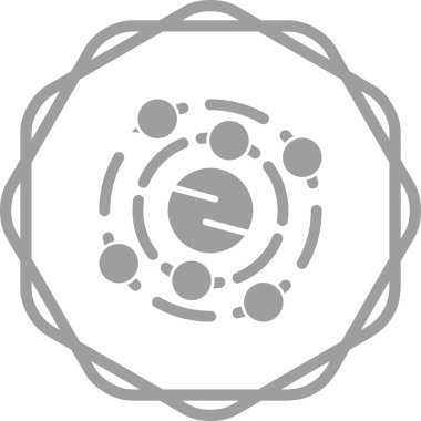 Güneş Sistemi simgesi vektör illüstrasyonu 