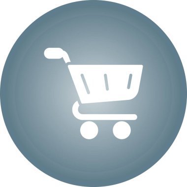 Alışveriş arabası simgesi, vektör illüstrasyonu 