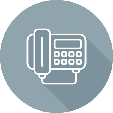 Faks Makinesi simgesi, vektör illüstrasyonu basit tasarım