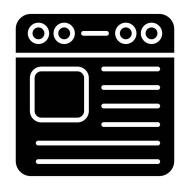 Web tarayıcı simgesi, vektör çizim     