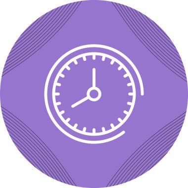 Saat web simgesi, basit vektör illüstrasyonu