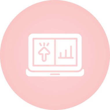 Tıklama Akımı Analiz simgesi vektör çizimi 